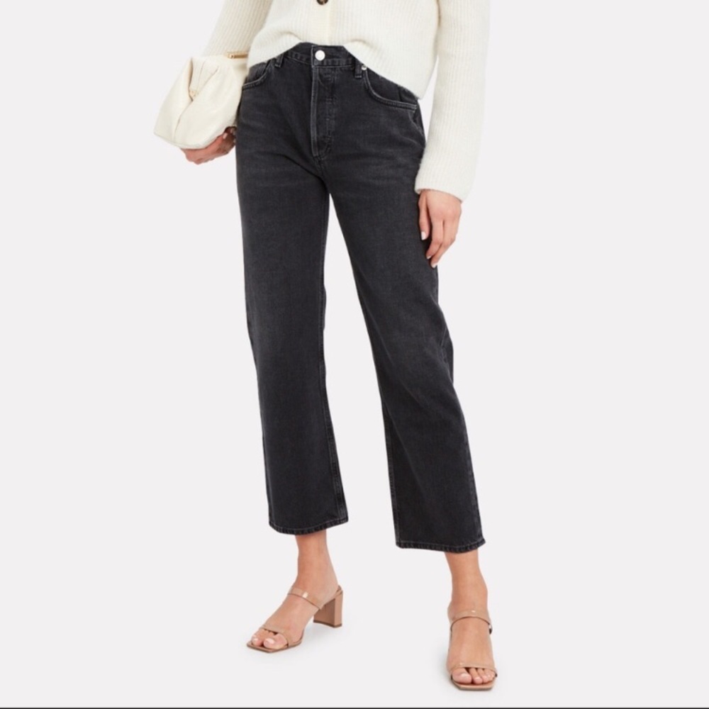 Agolde Ripley Straight Leg Black Jeans